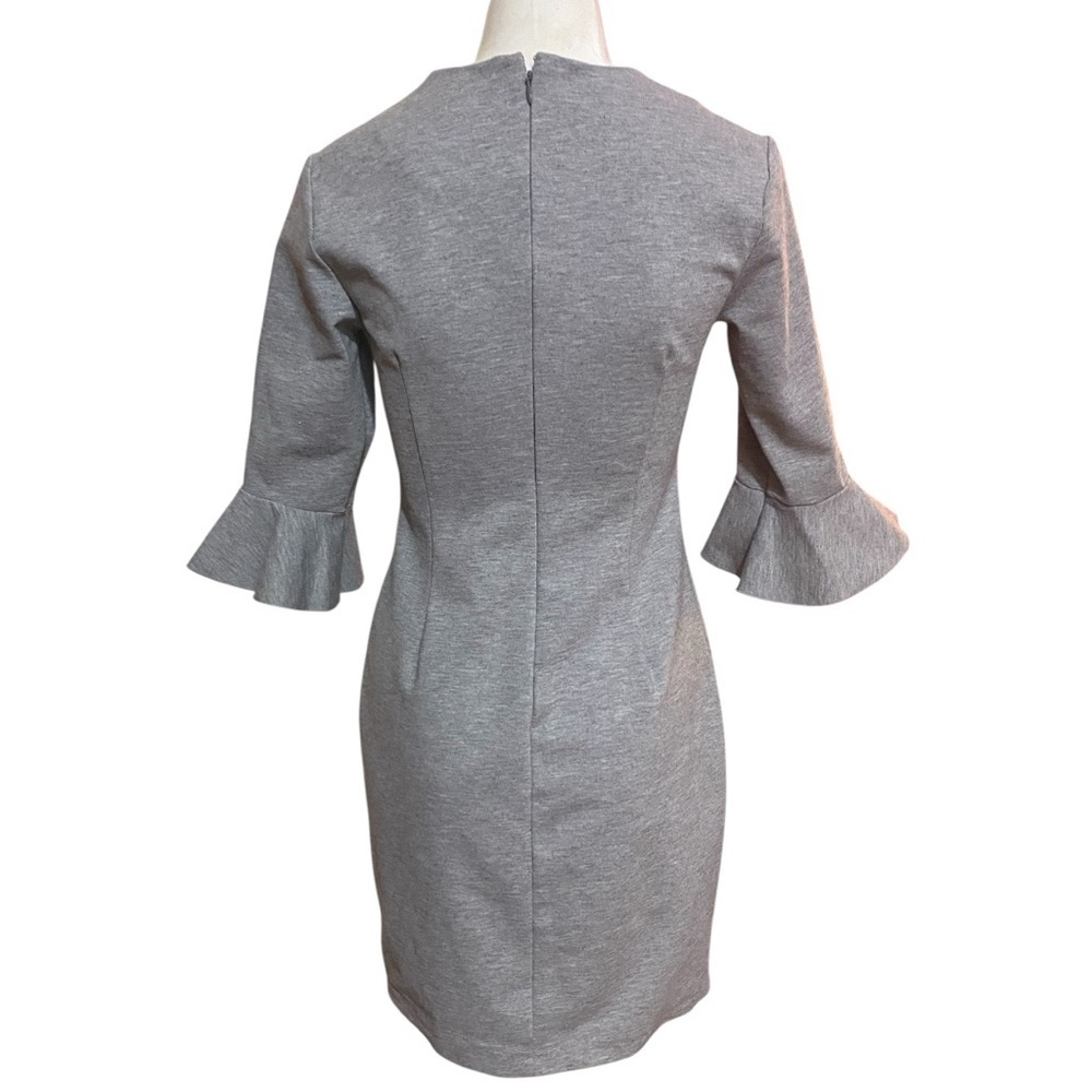 Banana Republic Gray Flutter Sleeve Shift Dress Size 2 - Picture 5 of 7